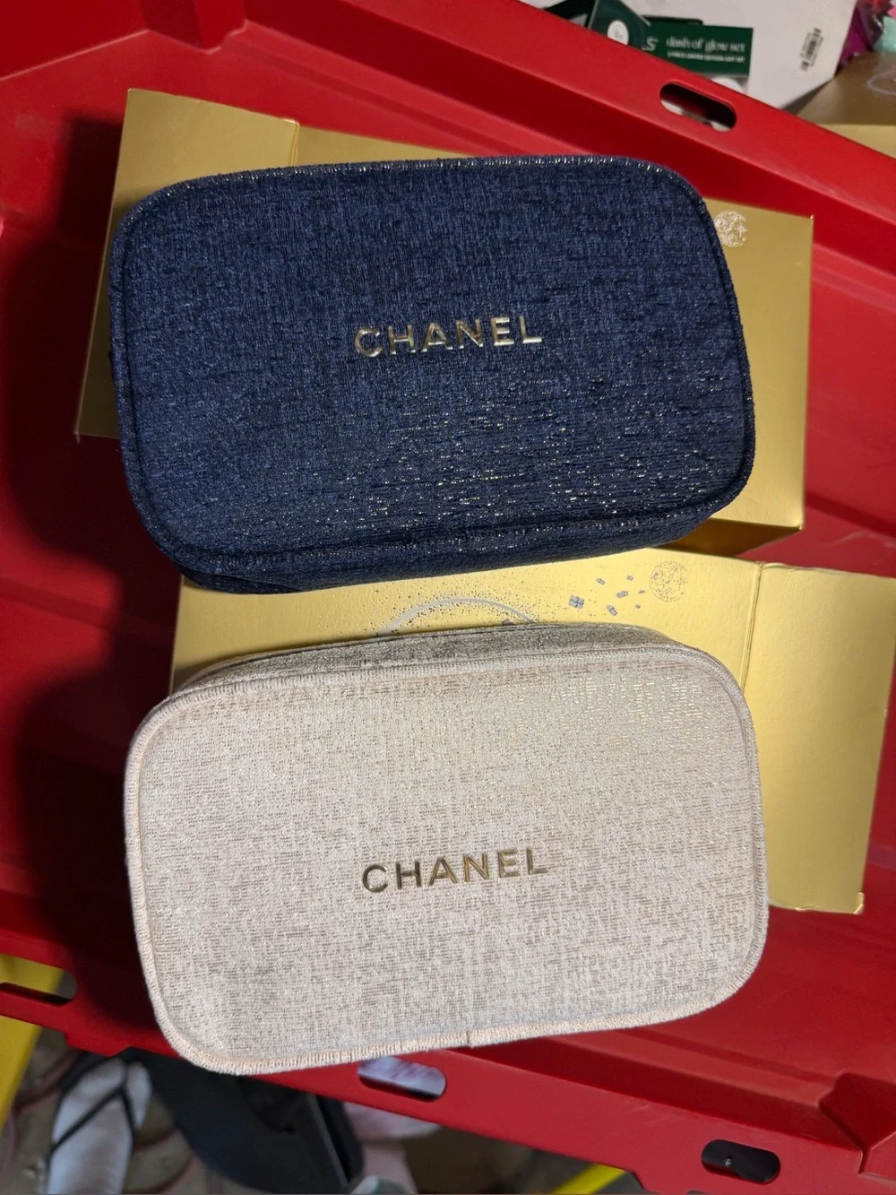 CHANEL cosmetic bag pouch